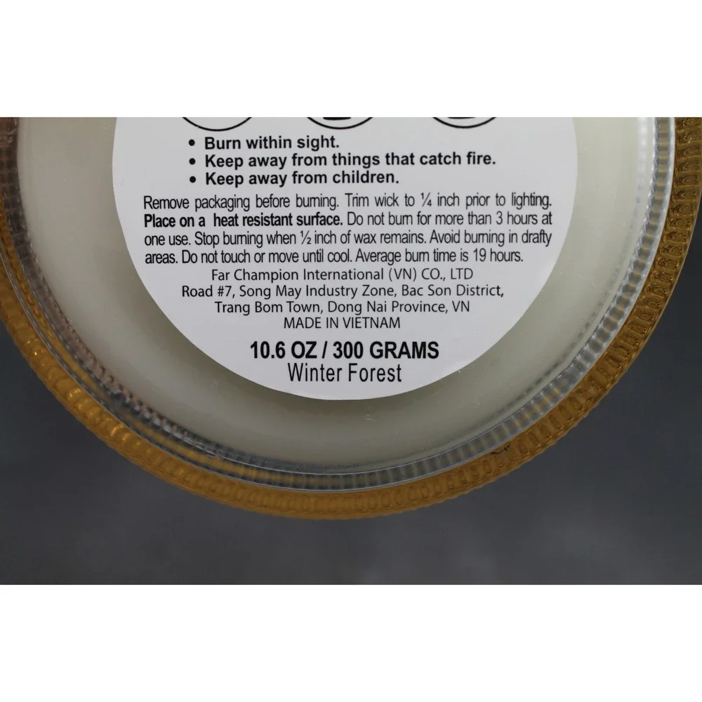 Holiday Christmas Tree Candle Winter Forest 10.6 Oz Decorative Evergreen New